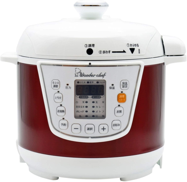 お手ごろ価格の電気圧力鍋③:家庭用マイコン電気圧力鍋 OEDC30(ワンダーシェフ)