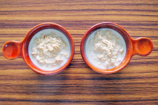 オートミールのおいしいレシピ④ ひんやり甘いオーバーナイトオーツ