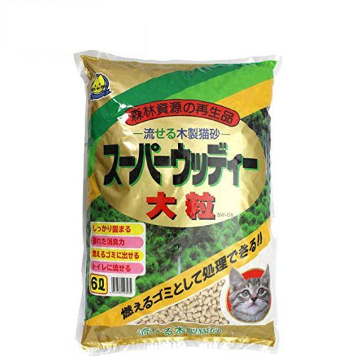 木系のおすすめ猫砂④「常陸化工 スーパーウッディー大粒」