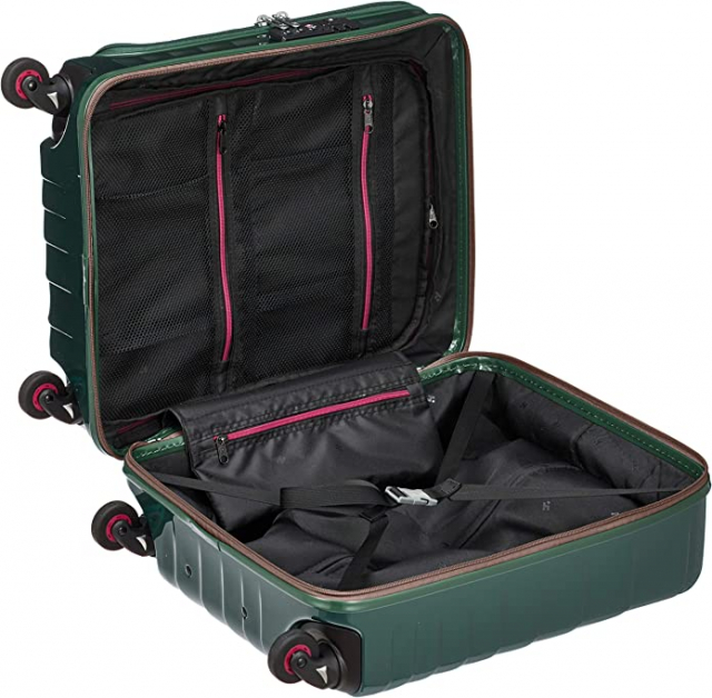 8.【ヒデオワカマツ】スーツケース ジッパー フロントオープン ウェーブII