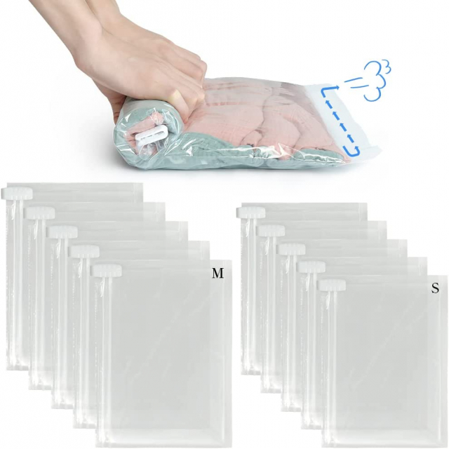 おすすめの圧縮袋②豊富なサイズ展開で用途も幅広い「J.K.T/衣類圧縮袋 圧縮袋 衣類(M&S 10枚組)」